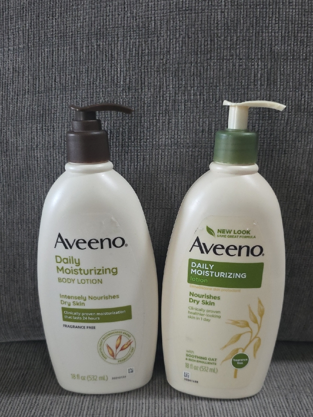Aveeno Daily Moisturizing Body Lotion, 2 Bottles, 18oz Each, New